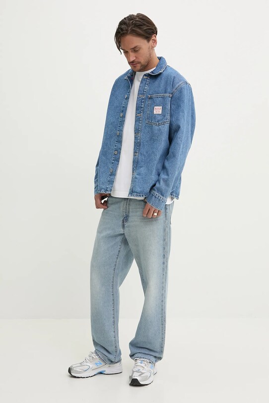 Džínová bunda Red Bull Racing x Pepe Jeans DENIM SHIRT RM300005R17 modrá SS25