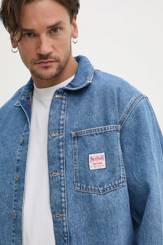 Džínová bunda Red Bull Racing x Pepe Jeans DENIM SHIRT modrá RM300005R17