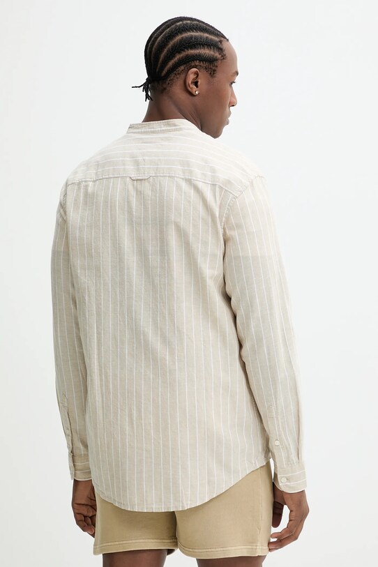 Дрехи Риза с лен Tommy Jeans DM0DM20893 бежов