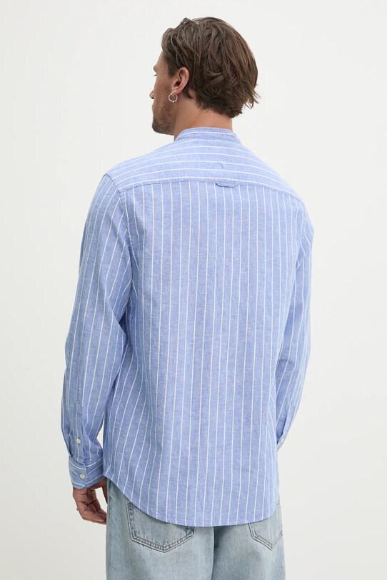 Îmbrăcăminte Tommy Jeans camasa din amestec de in DM0DM20893 albastru