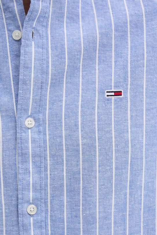 Tommy Jeans camasa din amestec de in DM0DM20893 albastru