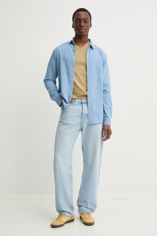 Tommy Jeans koszula jeansowa DM0DM21146 niebieski SS25