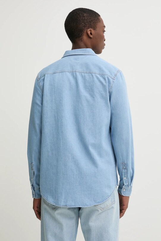 Odzież Tommy Jeans koszula jeansowa DM0DM21146 niebieski