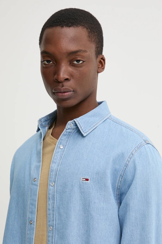 Джинсова сорочка Tommy Jeans блакитний DM0DM21146