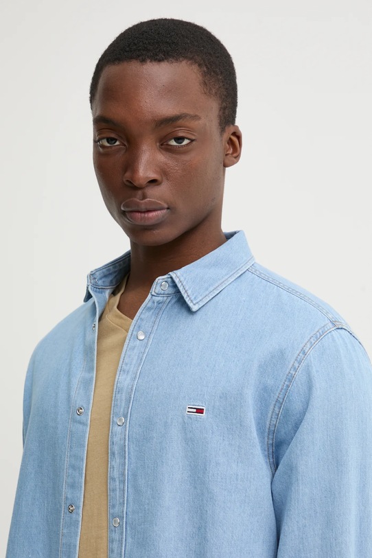 Tommy Jeans koszula jeansowa niebieski DM0DM21146