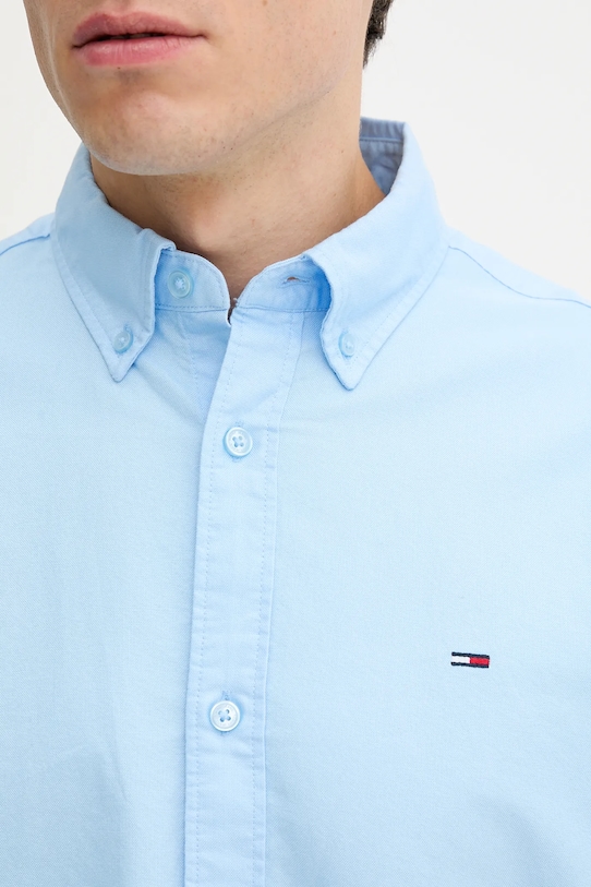 Βαμβακερό πουκάμισο Tommy Jeans DM0DM21298 μπλε