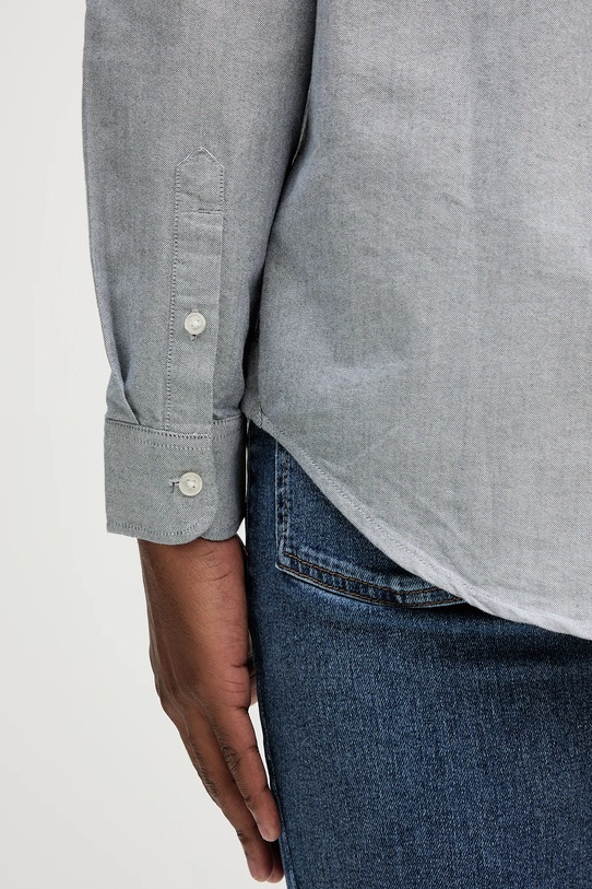 Bavlněná košile Tommy Jeans DM0DM21298 námořnická modř