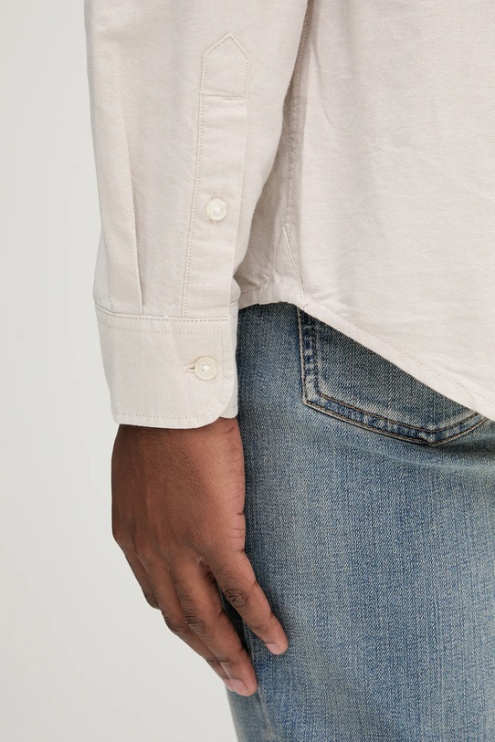 Bavlněná košile Tommy Jeans DM0DM21298 béžová