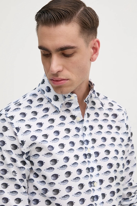 Joop! camicia in cotone bianco 30045983