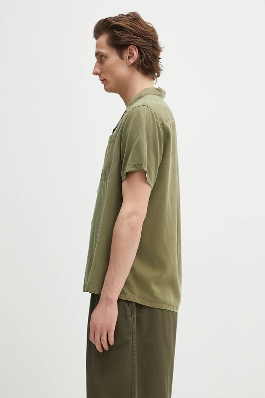 Barbour koszula Barbour Archer Relaxed Fit S/S Shirt MSH5612 zielony SS25