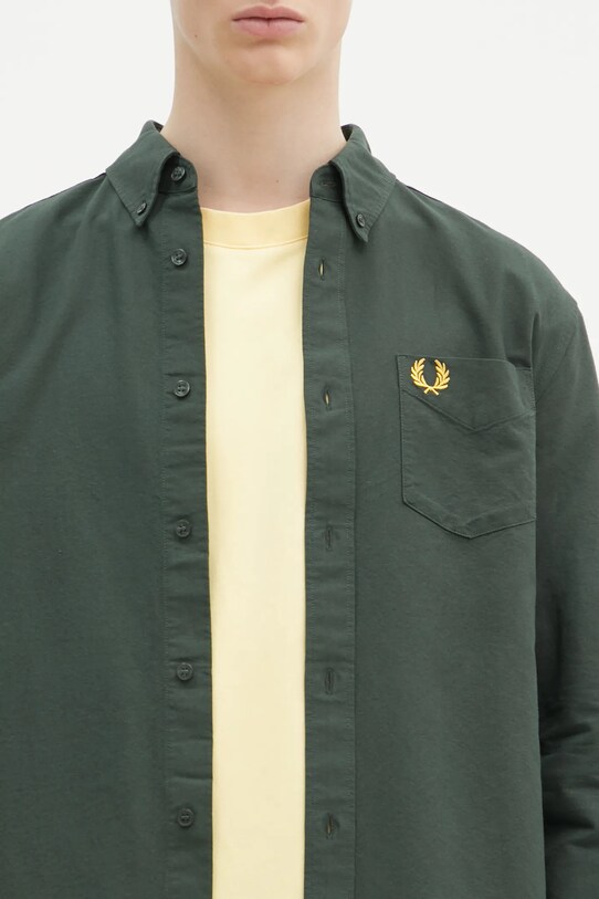 Fred Perry camicia in cotone verde M5516.X89