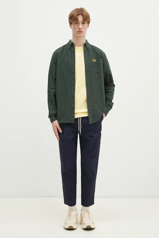 Fred Perry camicia in cotone M5516.X89 verde