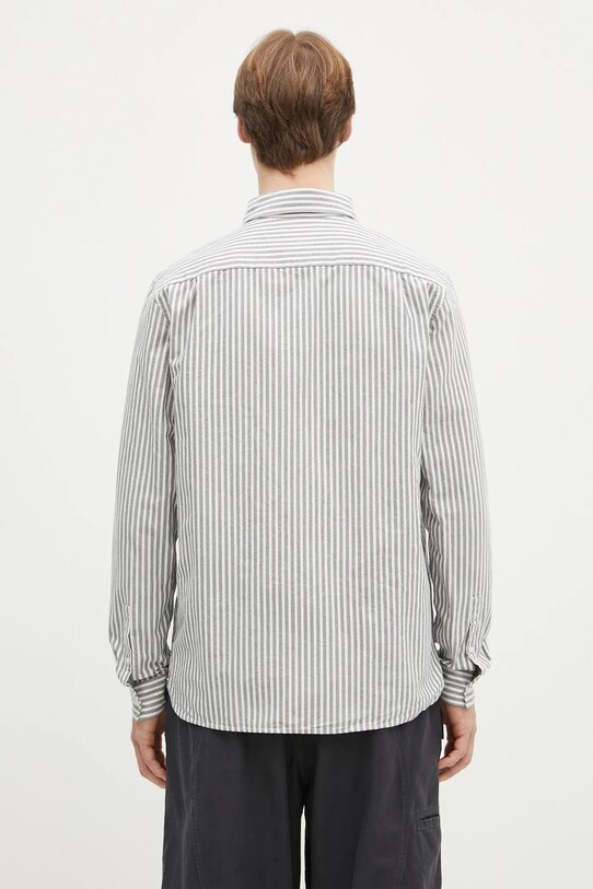 Ρούχα Βαμβακερό πουκάμισο Fred Perry M6574.X86 σκούρο μπλε