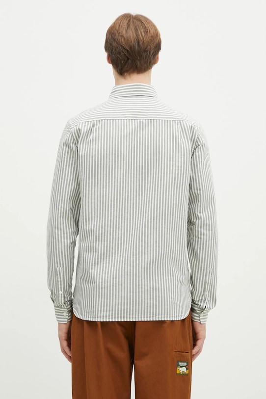 Odzież Fred Perry koszula bawełniana M6574.X89 zielony