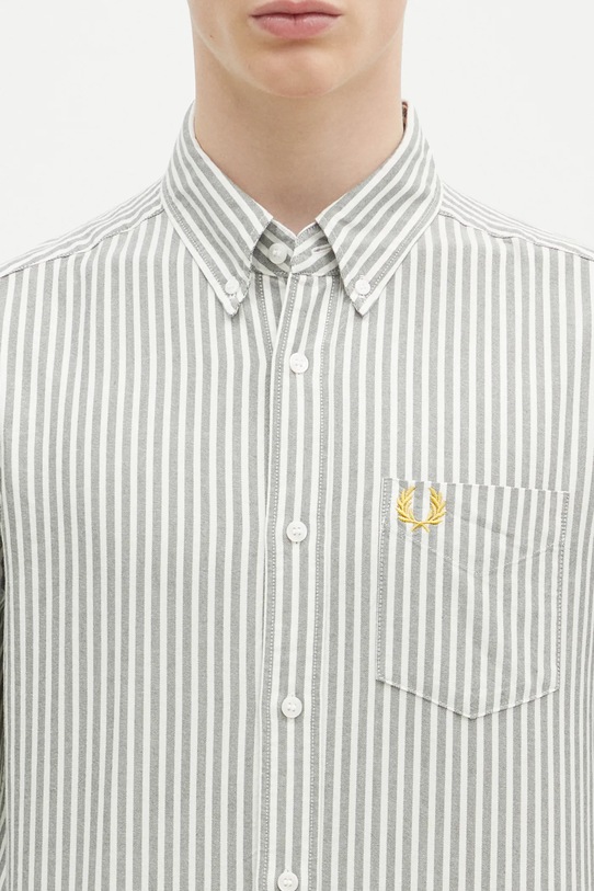 Fred Perry koszula bawełniana zielony M6574.X89