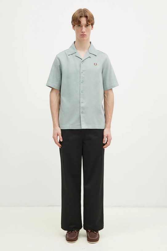 Fred Perry koszula bawełniana M7774.X06 turkusowy