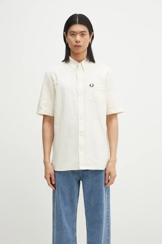 Fred Perry cotton shirt cotton beige M8730.F79