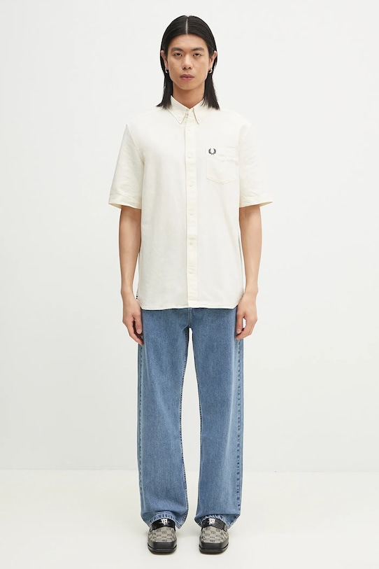 Fred Perry cotton shirt M8730.F79 beige