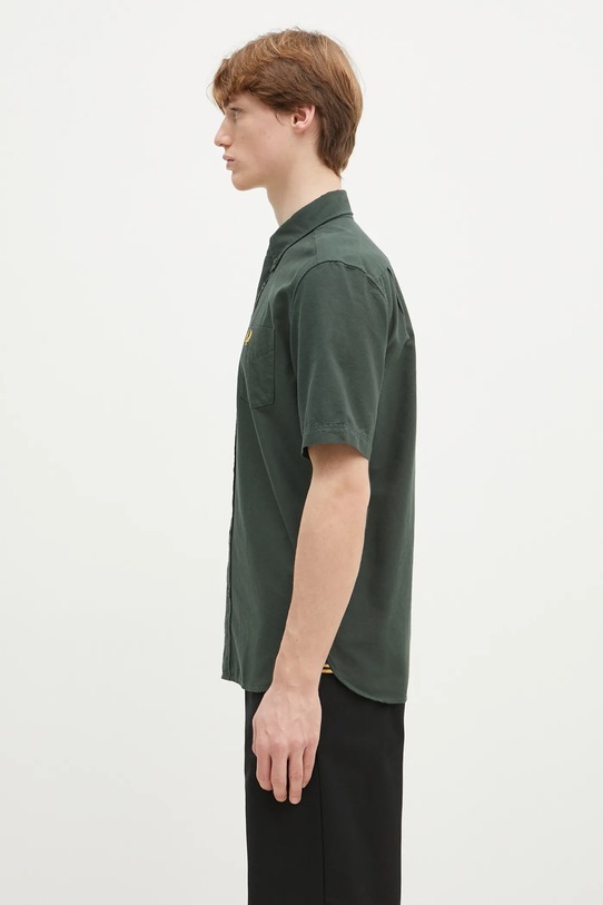 Fred Perry koszula bawełniana M8730.X89 zielony SS25