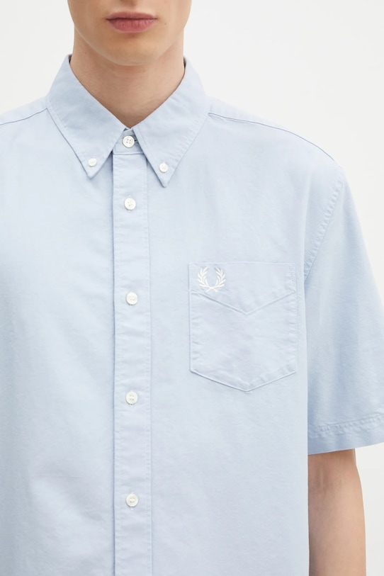 Fred Perry koszula bawełniana niebieski M8730.146