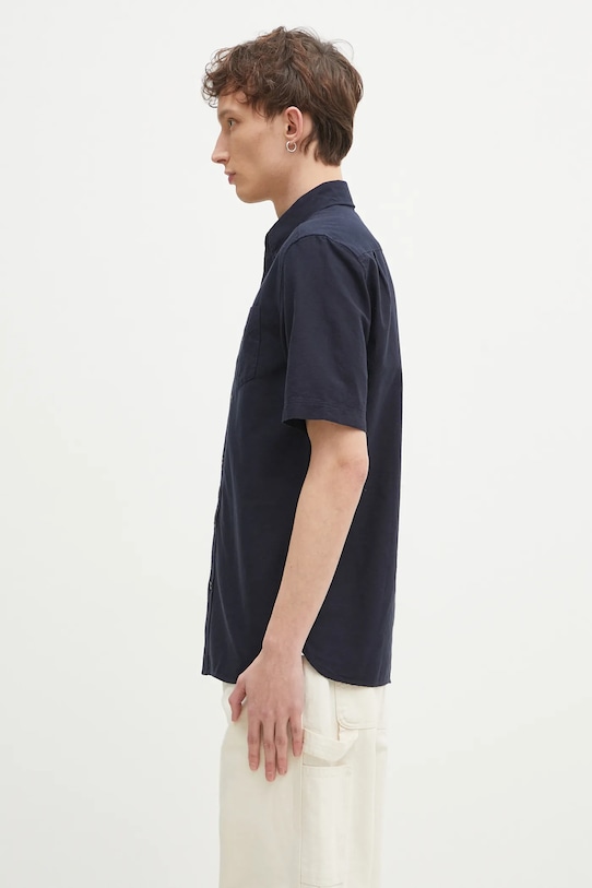 Βαμβακερό πουκάμισο Fred Perry M8730.608 σκούρο μπλε SS25