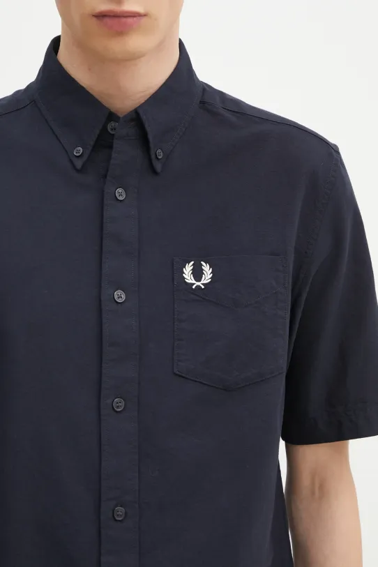 Pamučna košulja Fred Perry mornarsko plava M8730.608