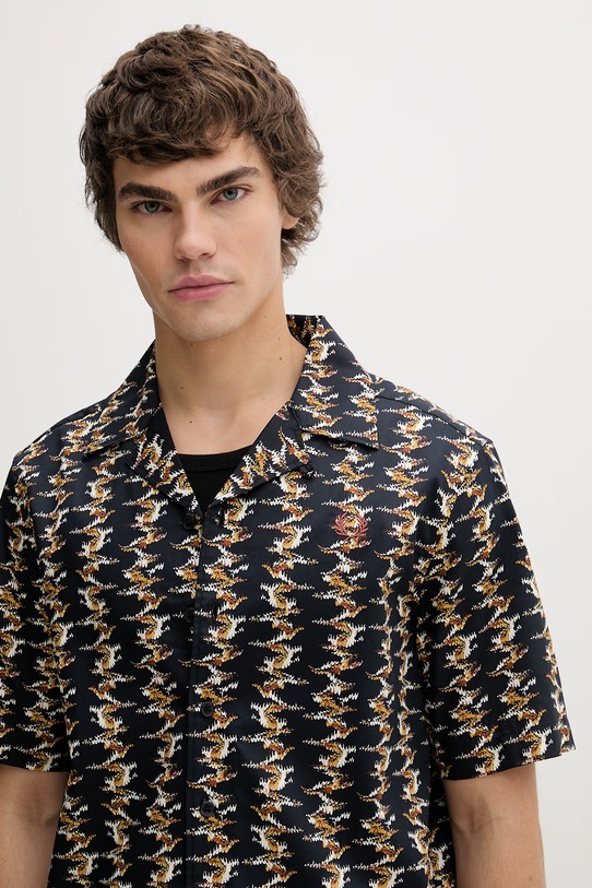 Fred Perry koszula bawełniana granatowy M9629.608