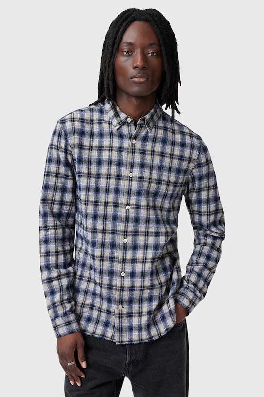 Хлопковая рубашка AllSaints ORIN узор мультиколор M019SC