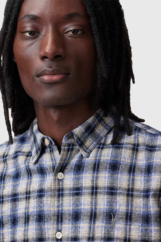 Хлопковая рубашка AllSaints ORIN M019SC мультиколор SS25