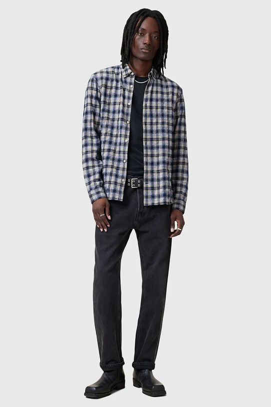 Хлопковая рубашка AllSaints ORIN M019SC мультиколор