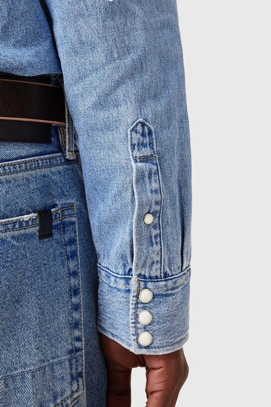 Odzież AllSaints koszula jeansowa MACGOWAN M050SC niebieski