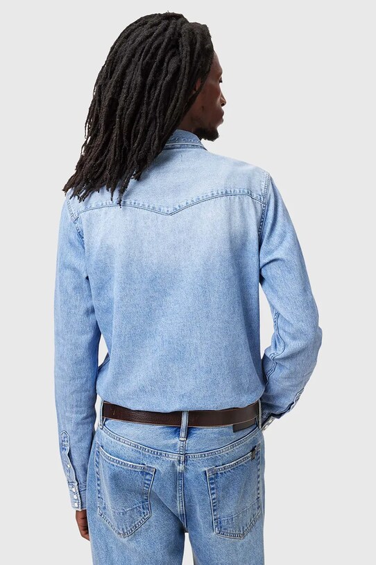 Джинсовая рубашка AllSaints MACGOWAN голубой M050SC