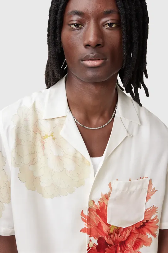 AllSaints camicia in cotone FLEUR M058SC bianco SS25