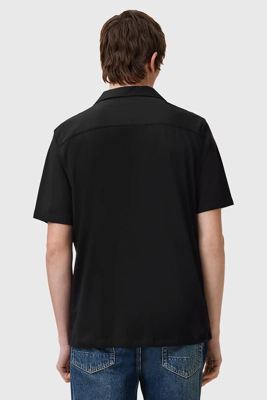 Бавовняна сорочка AllSaints HUDSON чорний M081SA