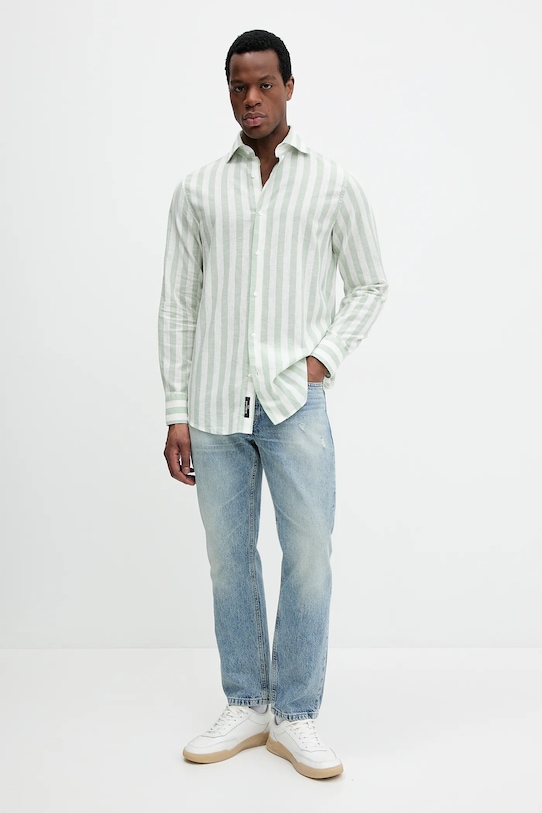 Marciano Guess camicia di lino BILL 5GHH20.4461Z turchese SS25