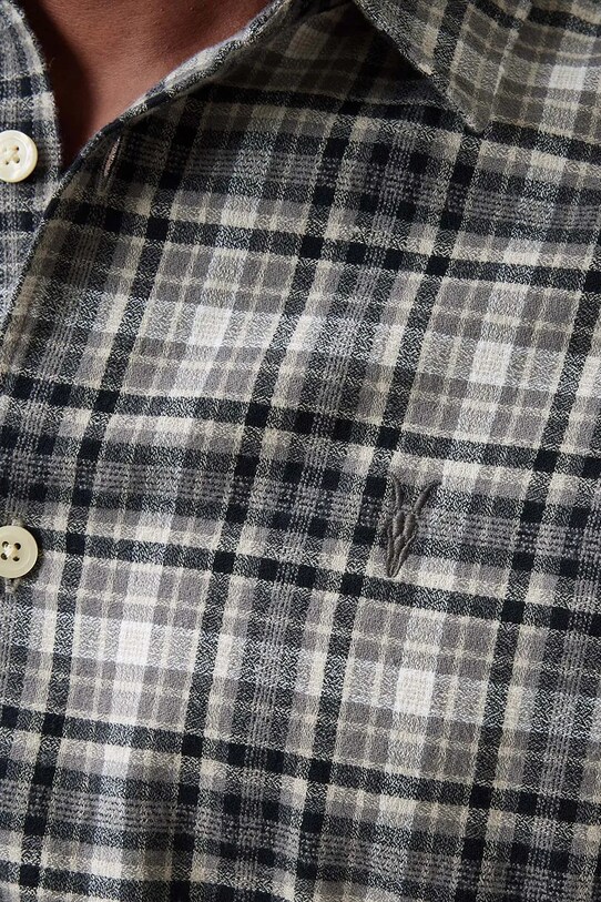 Îmbrăcăminte AllSaints camasa din bumbac GRATTON M021SC gri