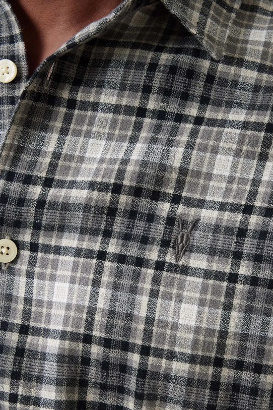 Ρούχα Βαμβακερό πουκάμισο AllSaints GRATTON M021SC γκρί