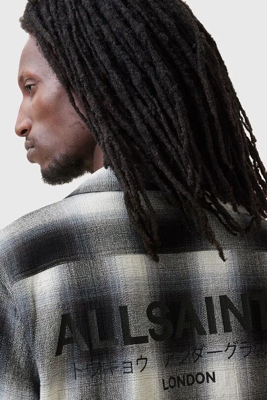 Îmbrăcăminte AllSaints camasa din bumbac UNDERFADE M024SC gri