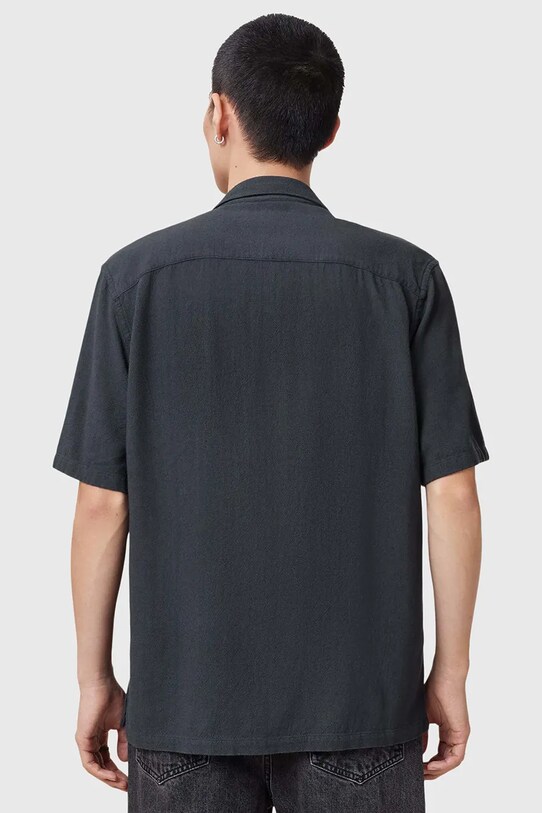 Одяг Сорочка з домішкою льону AllSaints CUDI M052SC блакитний