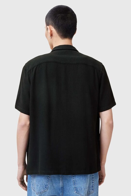 Одяг Сорочка з домішкою льону AllSaints CUDI M052SC чорний