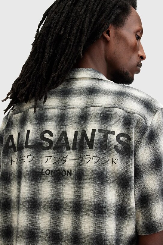 Одежда Хлопковая рубашка AllSaints UNDRGRND M163SB белый