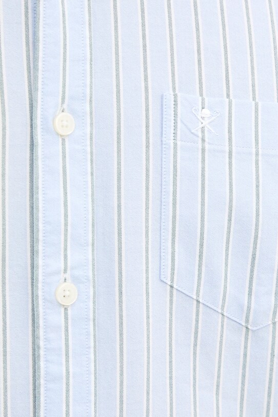 Бавовняна сорочка Hackett London HM3010276 блакитний