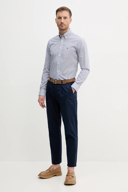 Hackett London camasa HM3010261 bleumarin SS25