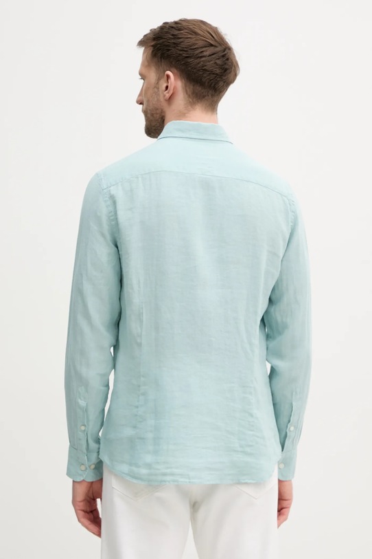 Odjeća Lanena košulja Hackett London HM3010266 tirkizna