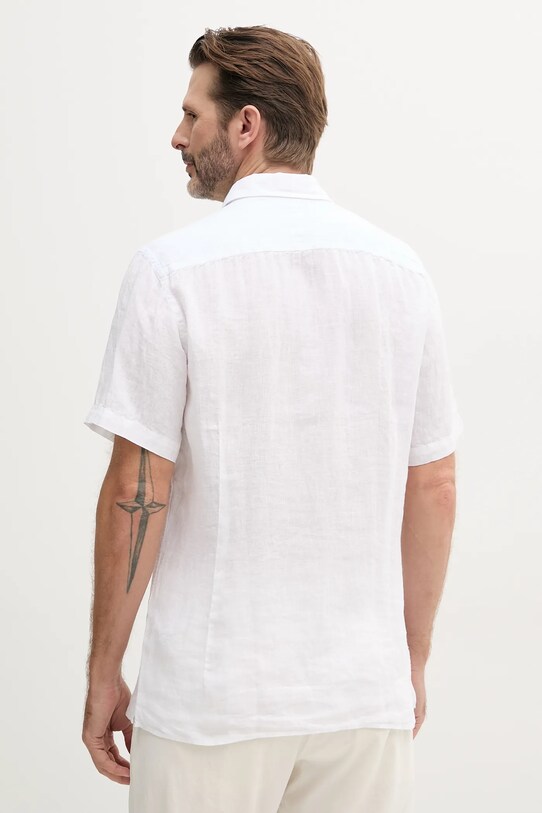 Одяг Сорочка з льону Hackett London HM3010245 білий