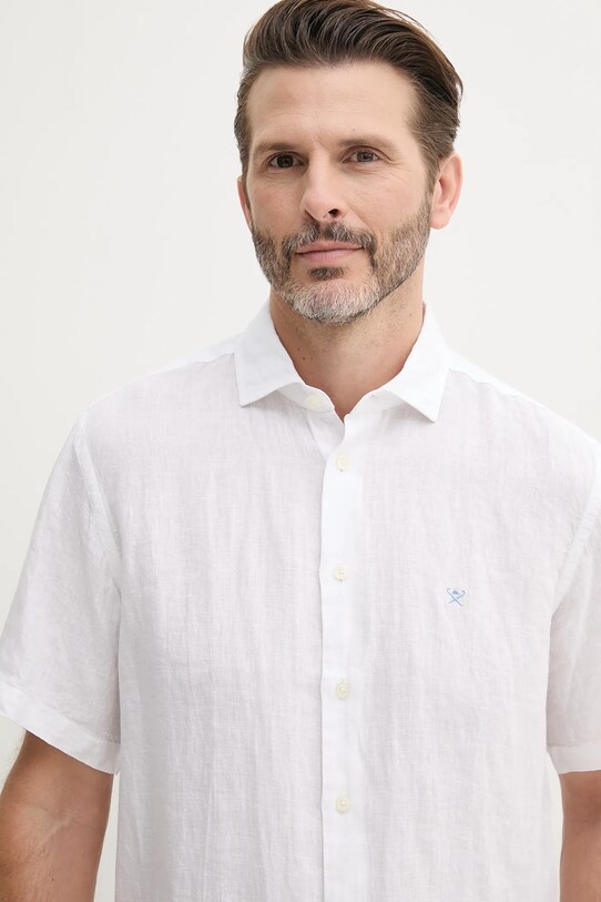 Сорочка з льону Hackett London білий HM3010245