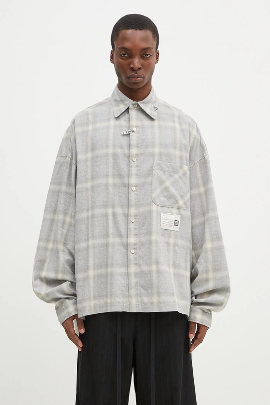 Maison MIHARA YASUHIRO Both Fronts L/S Shirts casual gri A14SH081