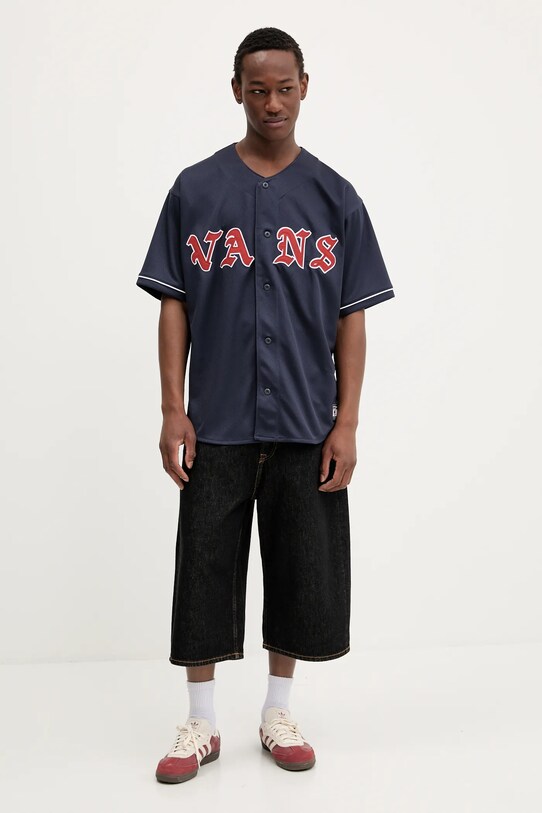 Vans tricou VN000KUQJDU1 bleumarin SS25