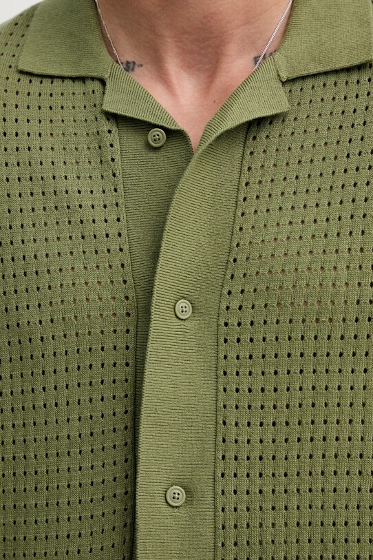 Vans cămașă din bumbac VN000KUYZBF1 verde