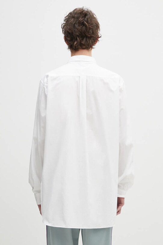 Oblečenie Bavlnená košeľa Needles Double Round Collar EDW QV294 biela